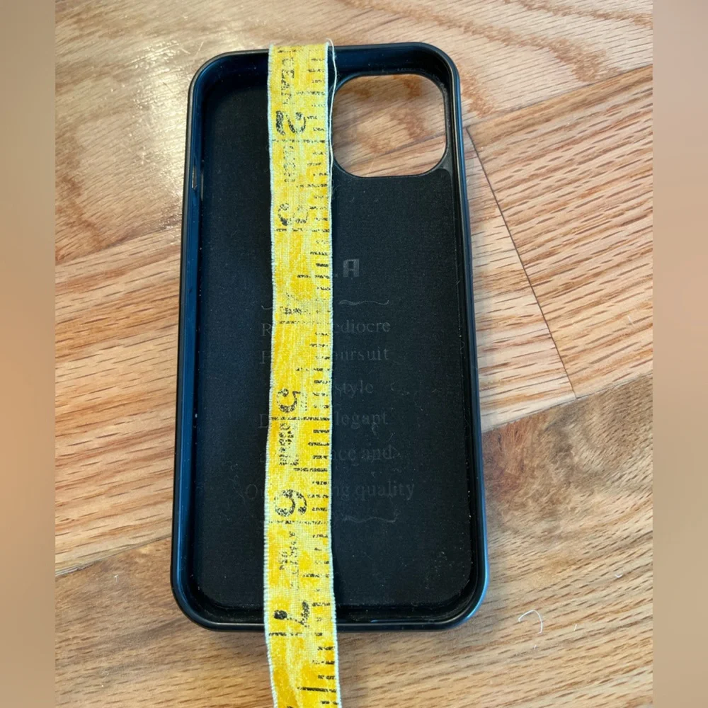 POL Black Leather Wristlet Phone Case with Zip and Snap